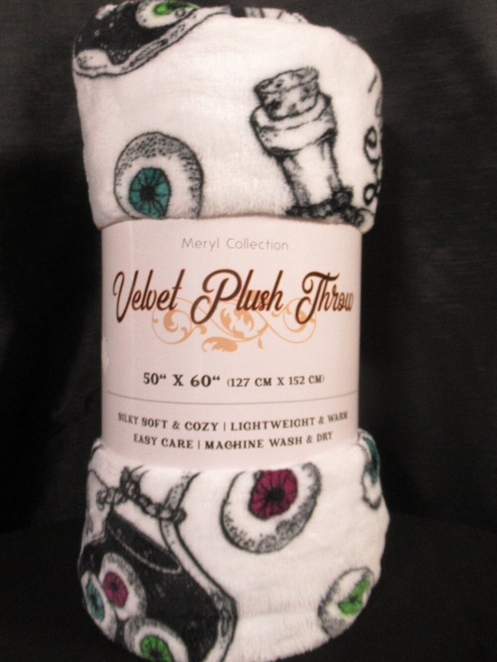 Halloween Witch Potion Bottle Eye Velvet Throw Blanket